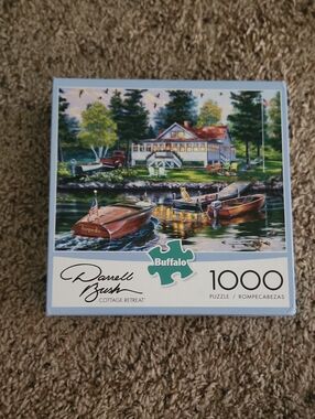 Buffalo David Bitton Cottage Retreat Puzzle - Blue, Green, Brown